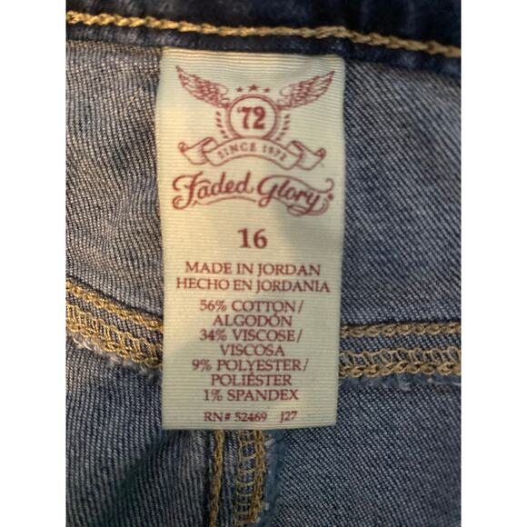 Faded Glory Women's Blue Jeans Size 16 - Picture 4 of 4